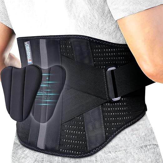Back Brace for Lower Back Pain women, back support belt for men,Back Support Brace for Lifting at Work, Back brace belts for Pain Relief, Herniated Disc, Sciatica, Scoliosis And More (Black,S/M Fit 23.5-29.5" Belly Waist)