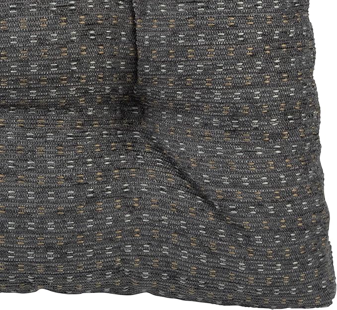 Klear Vu Gripper Overstuffed Universal Non-Slip Dining Chair Cushions for Kitchen Decor or Office Use, U-Shaped Skid-Proof Seat Pad, 15x15 Inches, 2 Count (Pack of 1), Ditzy Dot Gray