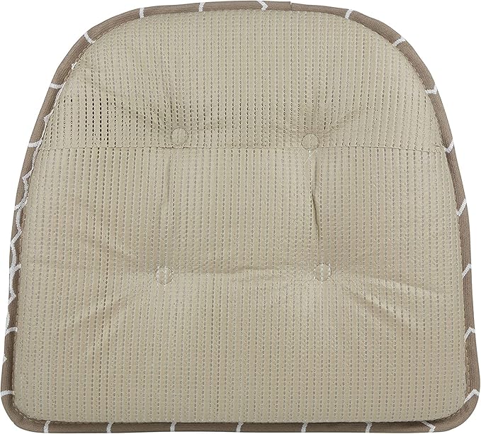 Non-Slip Chair Cushions, Assembled in USA, U-Shaped Skid-Proof Seat Pads for Dining Room, Kitchen, Office, 15"x16"