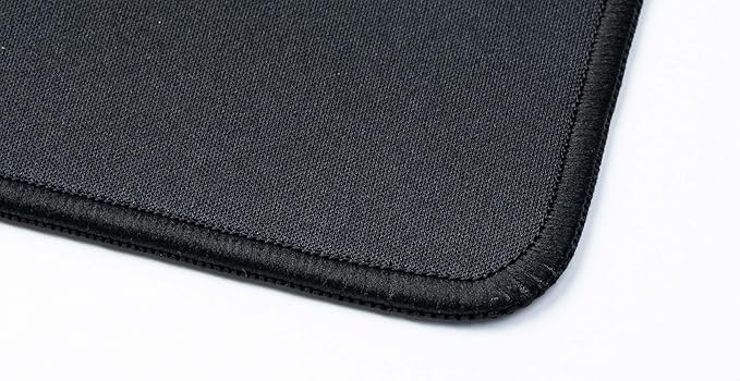 Keychron Large Gaming Mouse Pad 17.7 × 15.7 inch (450 × 400 mm), Ample Space for Mouse Movement, Smooth Micro-Weave Surface for Optical Mice, Non-Slip Rubber Base, Stitched Edges - Black