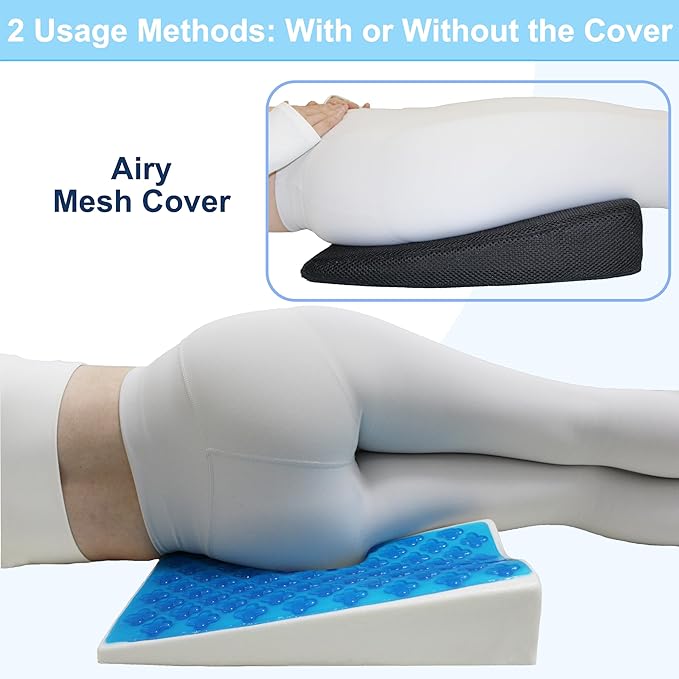 Bed Sore Cushions for Butt, Gel Bedsore Pressure Relief Pillow for Sleeping and Long Sitting, Donut Pillow Cushion for Bed Sores on Buttocks, Wheelchair Seat Cushions, Butt Cool Gel Cushion