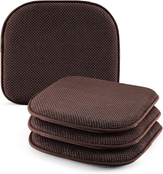 SWEMSTAR Chair Cushions - 15"*17" Kitchen Dining Chair Pads Foam Seat Cushion for Chairs Barstool Cushions Non Slip Seat Pad