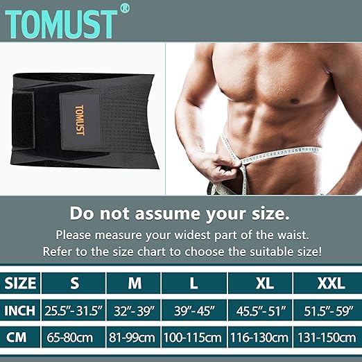 Back Brace for Lower Back Pain Relief, Lumbar Support Belt with Dual Adjustable Straps for Lifting, Working, Sitting and Daily Support for Men Women, S