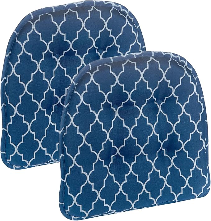 Non-Slip Chair Cushions, Assembled in USA, U-Shaped Skid-Proof Seat Pads for Dining Room, Kitchen, Office, 15"x16"