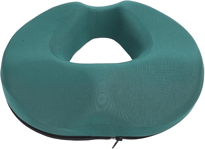 Donut Pillow, Breathable Latex Seat Cushion, Comfortable for Office, Home, Vehicles, Improve Sitting Posture with Pressure Reduce (Green)