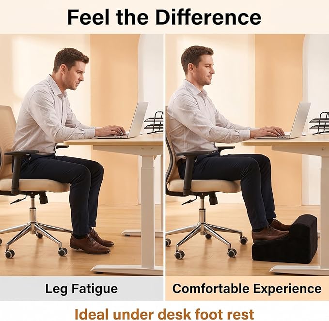 Foot Rest for Under Desk At Work.Ergonomic Foot Rest for Under Desk At Work,Rest for Under Desk Office & Home,Footstool Leg Elevation