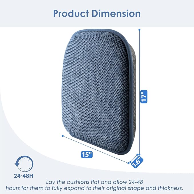 SWEMSTAR Chair Cushions - 15"*17" Kitchen Dining Chair Pads Foam Seat Cushion for Chairs Barstool Cushions Non Slip Seat Pad