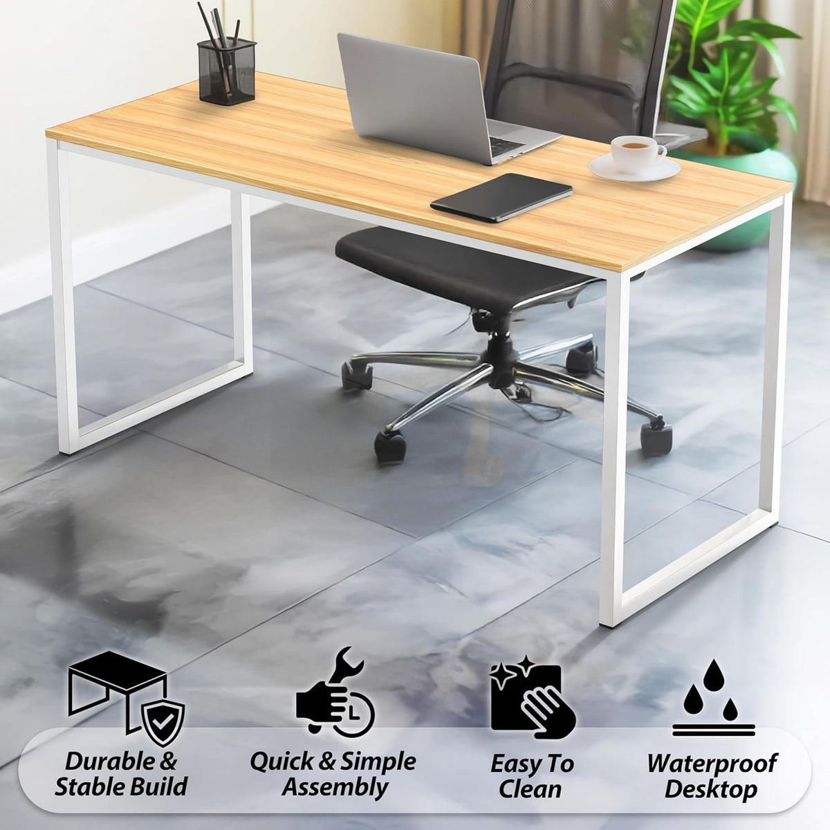 Mission 32-Inch Home Office Computer Desk, Oak