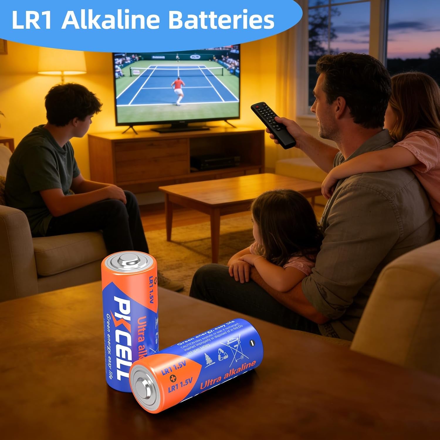 N Size 1.5V Alkaline Batteries, 5 Pack MN9100/E90/LR1 Battery | Compatible with Medical Devices, GPS Trackers, Flashlights, Key Fobs, 10-Year Shelf Life