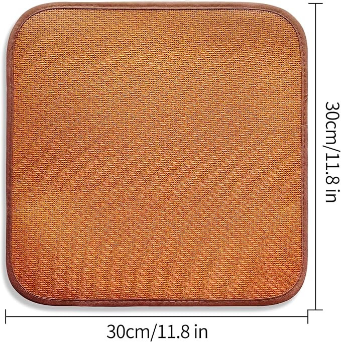 Double-Sided Cooling Rattan Seat Cushion, Summer Breathable Chair Mat for Dining and Office Chairs SC-1 (1, Brown, 30 * 30cm)