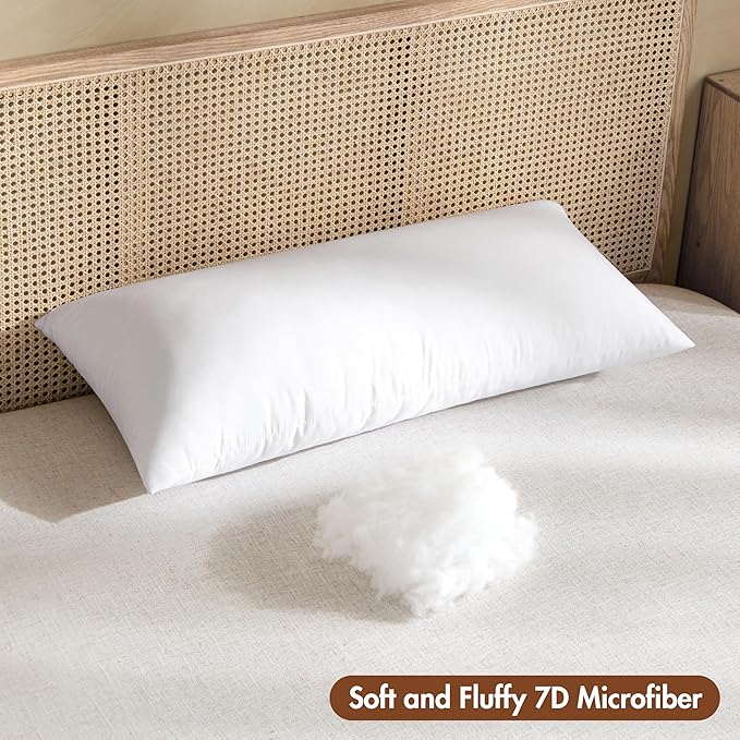 MIULEE 14x20 Inch Throw Pillow Insert Premium Throw Pillow Virgin Microfiber Stuffer Rectangle Pillow for Sofa Bed Couch