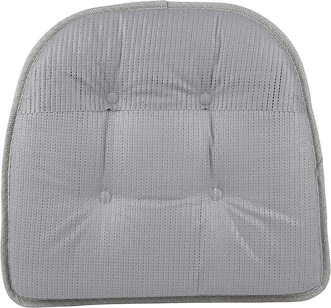 Non-Slip Chair Cushions, Assembled in USA, U-Shaped Skid-Proof Seat Pads for Dining Room, Kitchen, Office, 15"x16"