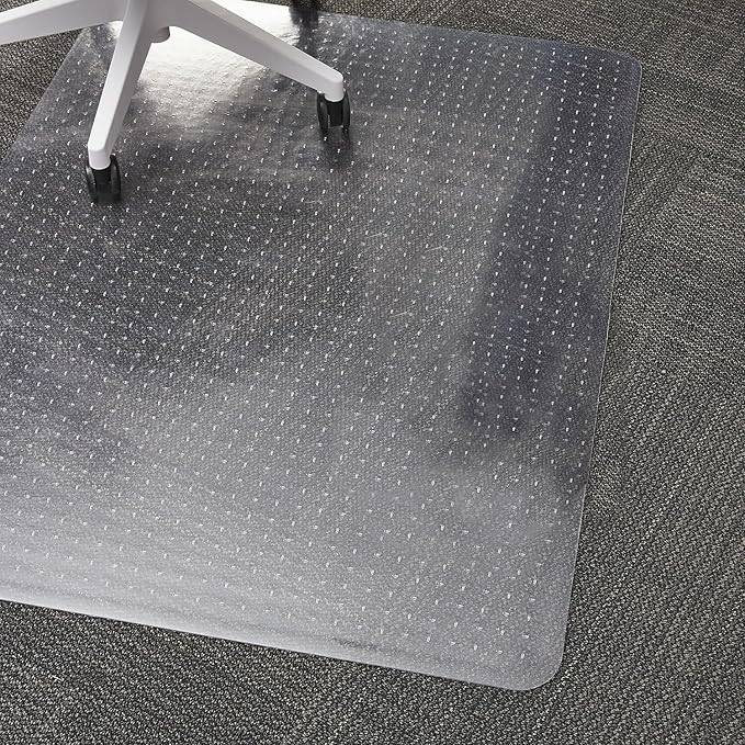 Staples Office Chair Mat, Clear Floor Mats, Low-Pile Carpets, 60 x 46 Inch, Smooth Glide
