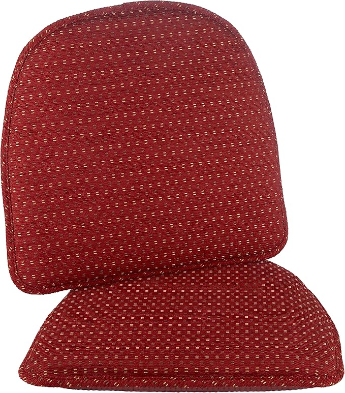 Klear Vu Raindrop The Gripper Non Slip Chair Cushions, Soft & Comfortable Seat Pad, Sitting Pillow for Kitchen, Dining or Office, 2 Count (Pack of 1), 01 Red