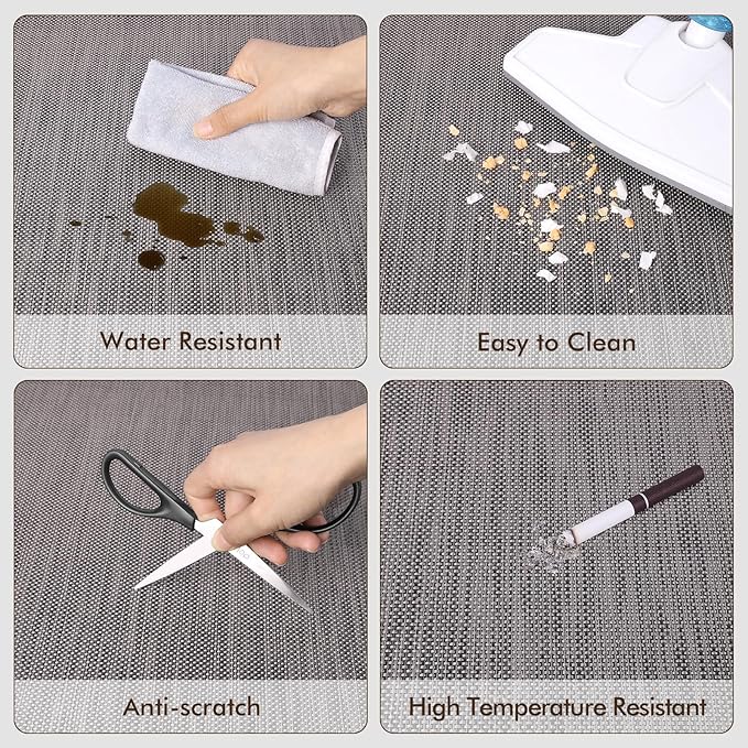 Blvornl Office Chair Mat for Hardwood Floor, 32.3"x 47.2" Desk Chair Mat for Hard Wood and Tile Floor, Large Anti-Slip Hard Floor Protector Rolling Chair Pad, PVC Desk Rug, Dark Grey