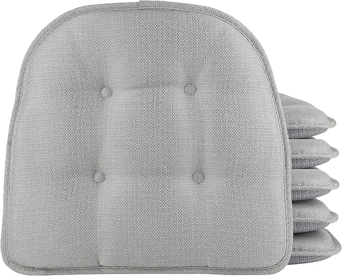 Non-Slip Chair Cushions, Assembled in USA, U-Shaped Skid-Proof Seat Pads for Dining Room, Kitchen, Office, 15"x16"