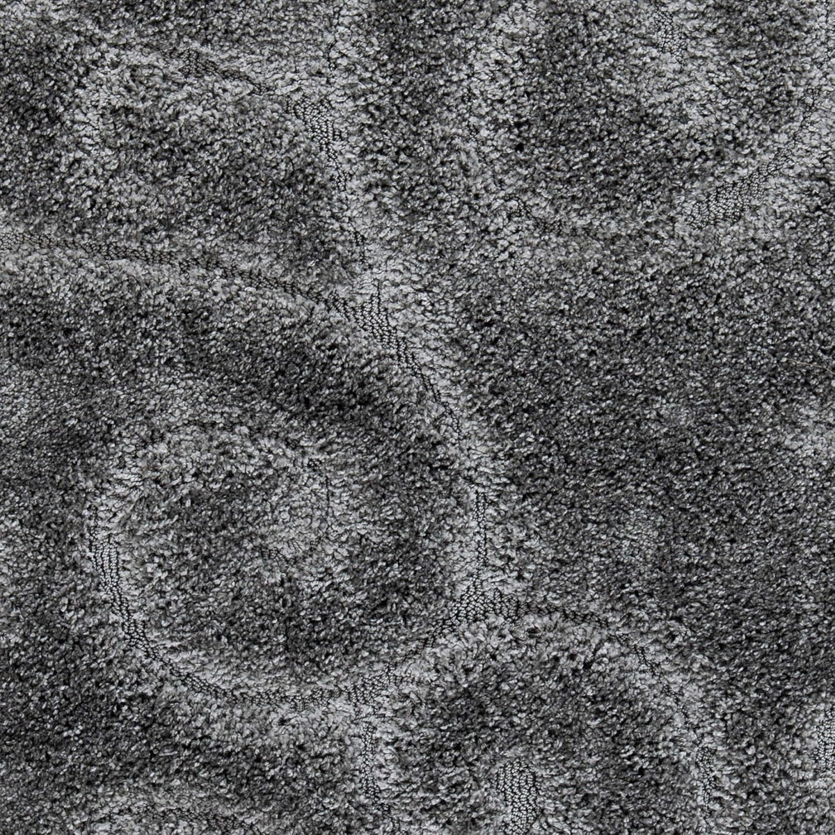 SAFAVIEH Florida Shag Collection Area Rug - 6'7" Square, Grey, Scroll Design, Non-Shedding & Easy to Clean, High-Low Plush Pile, Ideal for Living Room, Bedroom, Dining Space (SG455-8013)