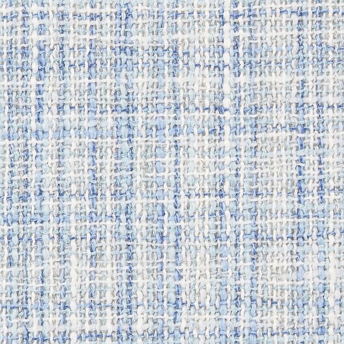 Sweet Home Collection Chair Cushion Memory Foam Pads with Ties Honeycomb Pattern Slip Non Skid Rubber Back Rounded Square 16" x 16" Seat Cover, 4 Pack, Aria Silver/Blue