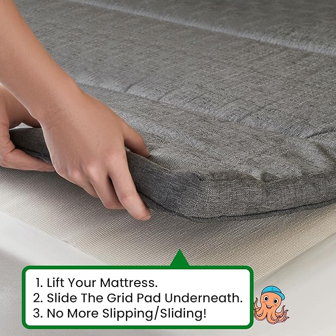 ECOHomes Non Slip Mattress Gripper Pad Stop Mattress, Keep Topper from Sliding - Anti Slip Grip Pads Holder Stop Couch Cushion, Sofa Cushions, Patio & Furniture to Prevent Sliding (Cal King)