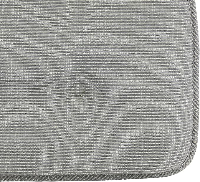Klear Vu Omega Non-Slip Chair Cushions, Assembled in USA, U-Shaped Skid-Proof Seat Pads for Dining, Kitchen, Office, 15"x16", 6 Pack, Slub Gray