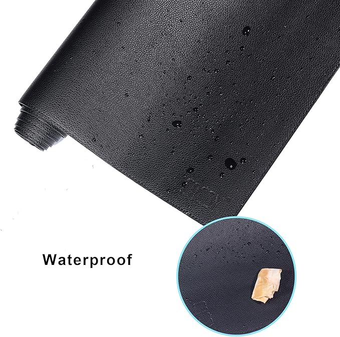 Cacoy 51.2" x 27.5" Large Leather Desk Mat, Extended Mega Size Computer Mouse Pad for Full Desk Coverage, Waterproof Office Desk Protector, PU Leather Desk Pad Blotters (Black)