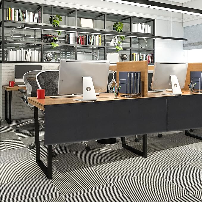 60" Under Desk Privacy Panel Self-Adhesive Modesty Panel with Wire Pocket for Cable Management Organizer Heavy Duty Desk Skirt - Office Home or Standing Workstation Concealer Shield