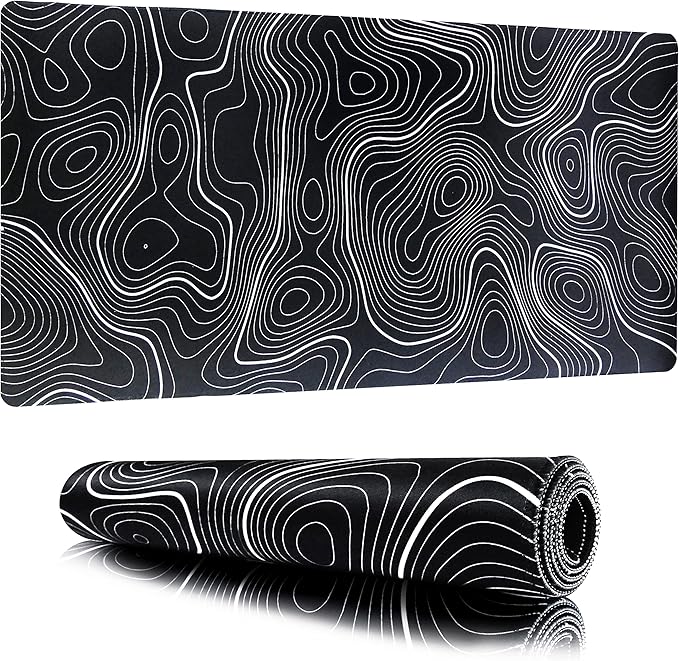 Gaming Mouse Pad XXL Extended Large Desk Pad Mat 34.65 x 15.75 Inches Keyboard Laptop Computer Mousepad with Non-Slip Base Stitched Edge for Home Office Gaming Work