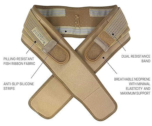 Vriksasana Posture Sacroiliac Hip Belt for Women and Men That Alleviates Sciatic, Pelvic, Lower Back, Leg and Sacral Nerve Pain Caused by Si Joint Dysfunction| Trochanter Brace (Regular, Nude)