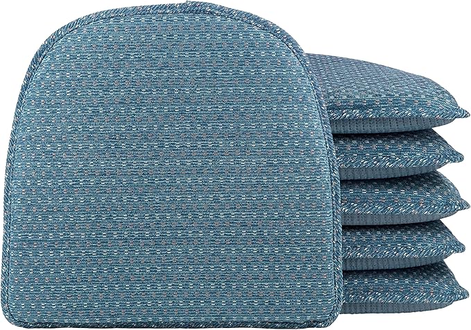 Klear Vu Raindrop The Gripper Non Slip Chair Cushions, Soft & Comfortable Seat Pad, Sitting Pillow for Kitchen, Dining or Office, 6 Count (Pack of 1), Wedge