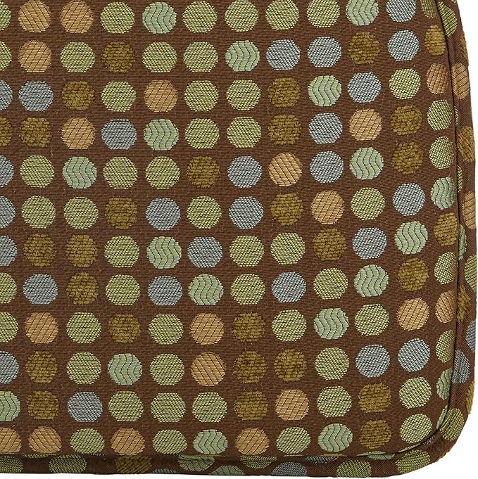 Klear Vu Raindrop The Gripper Non Slip Chair Cushions, Soft & Comfortable Seat Pad, Sitting Pillow for Kitchen, Dining or Office, 8 Count (Pack of 1), Brown Dotty