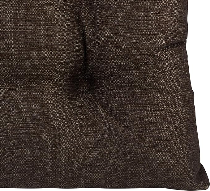 Klear Vu Gripper Overstuffed Universal Non-Slip Dining Chair Cushions for Kitchen Decor or Office Use, U-Shaped Skid-Proof Seat Pad, 15x15 Inches, 4 Count (Pack of 1), Solid Chestnut