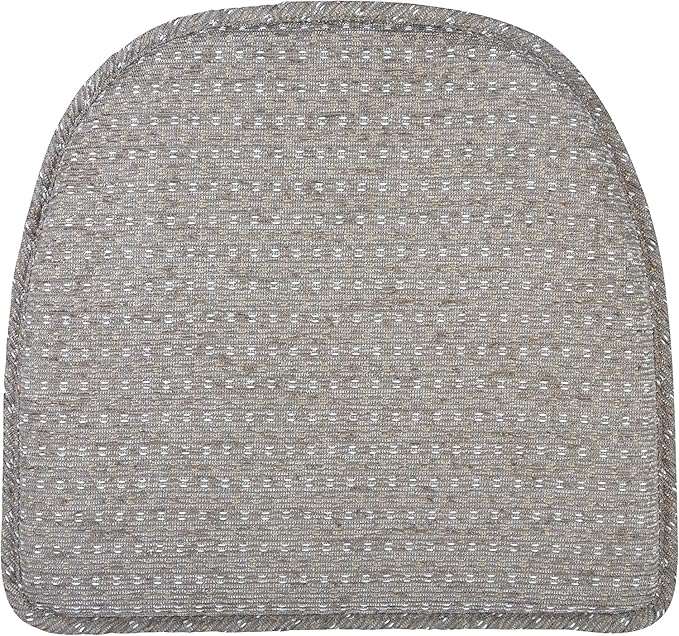 Klear Vu Raindrop The Gripper Non Slip Chair Cushions, Soft & Comfortable Seat Pad, Sitting Pillow for Kitchen, Dining or Office, 8 Count (Pack of 1), Dove