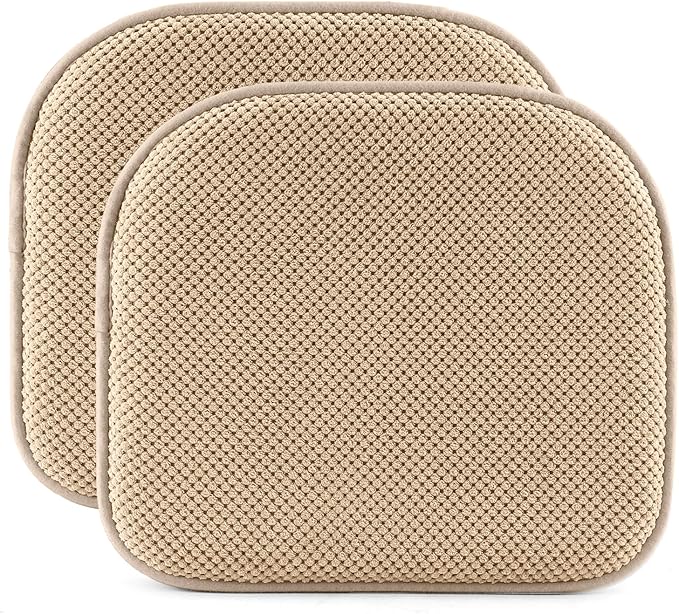 SWEMSTAR Chair Cushions - 15"*17" Kitchen Dining Chair Pads Foam Seat Cushion for Chairs Barstool Cushions Non Slip Seat Pad