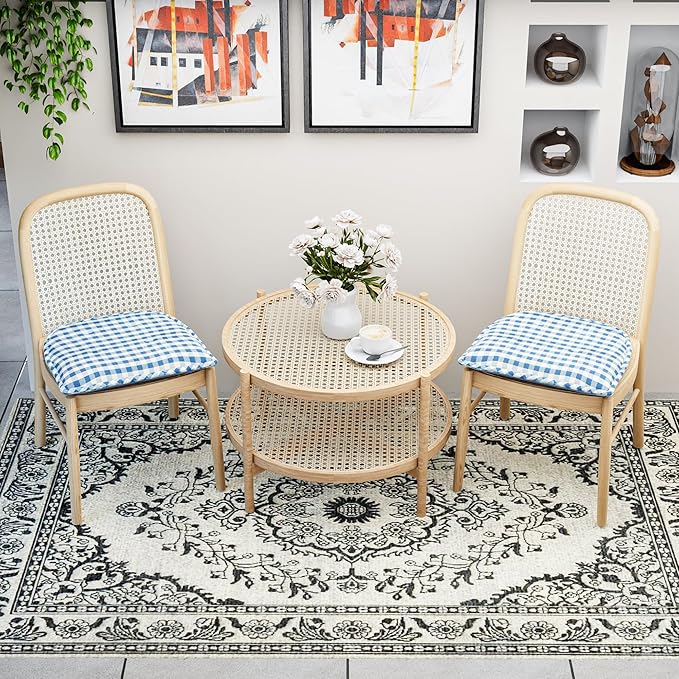 Non-Slip Chair Cushions, Assembled in USA, U-Shaped Skid-Proof Seat Pads for Dining Room, Kitchen, Office, 15"x16"
