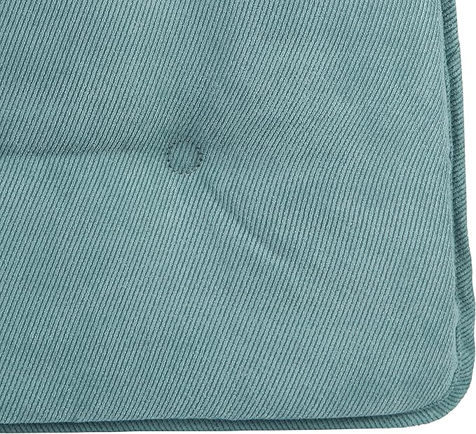 Klear Vu Omega Non-Slip Chair Cushions, Assembled in USA, U-Shaped Skid-Proof Seat Pads for Dining Room, Kitchen, Office, 15"x16" 4 Pack Linear Marine Blue 4 Count