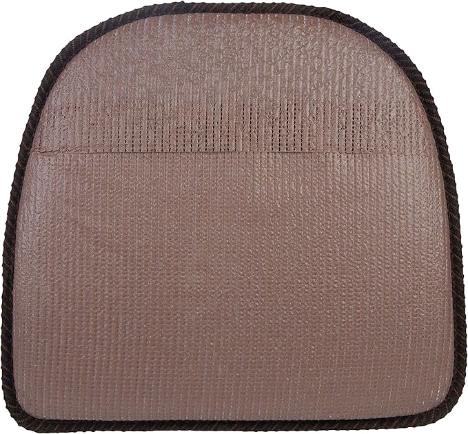 Klear Vu Raindrop The Gripper Non Slip Chair Cushions, Soft & Comfortable Seat Pad, Sitting Pillow for Kitchen, Dining or Office, 4 Count (Pack of 1), Nikita Chocolate