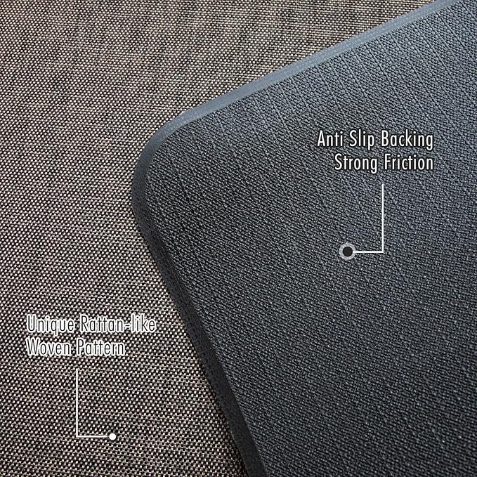 Wansimoo Office Chair Mat for Hardwood and Tile Floor, 48"x60" Floor Mat, Heavy Duty Computer Gaming Chair Mat, Anti-Slip, Non- Curve, Desk Chair Mat,Floor Protector for Home Office(Coffee)