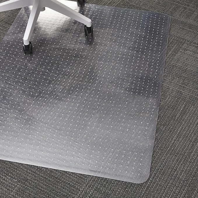 Staples Office Chair Mat, Clear Floor Mats, Low-Pile Carpets, 48 x 36 Inch, Smooth Glide