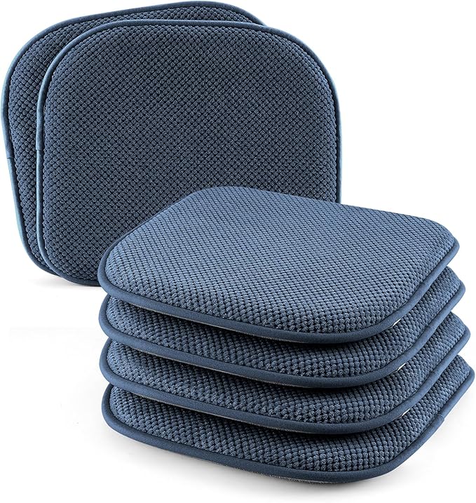 SWEMSTAR Chair Cushions - 15"*17" Kitchen Dining Chair Pads Foam Seat Cushion for Chairs Barstool Cushions Non Slip Seat Pad