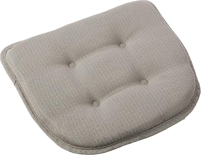 Klear Vu Omega Non-Slip Chair Cushions, Assembled in USA, U-Shaped Skid-Proof Seat Pads for Dining Room, Kitchen, Office, 15"x16", Solid Gray, 4 Pack