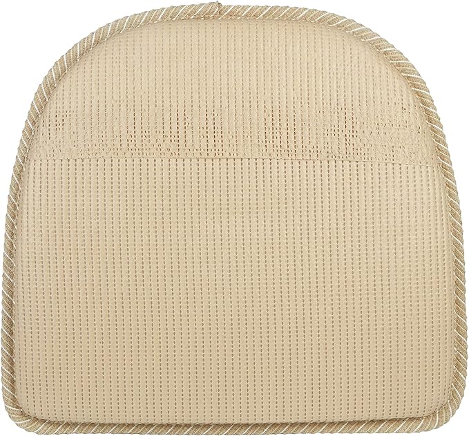 Klear Vu Raindrop The Gripper Non Slip Chair Cushions, Soft & Comfortable Seat Pad, Sitting Pillow for Kitchen, Dining or Office, Nikita Natural, 4 Count (Pack of 1)