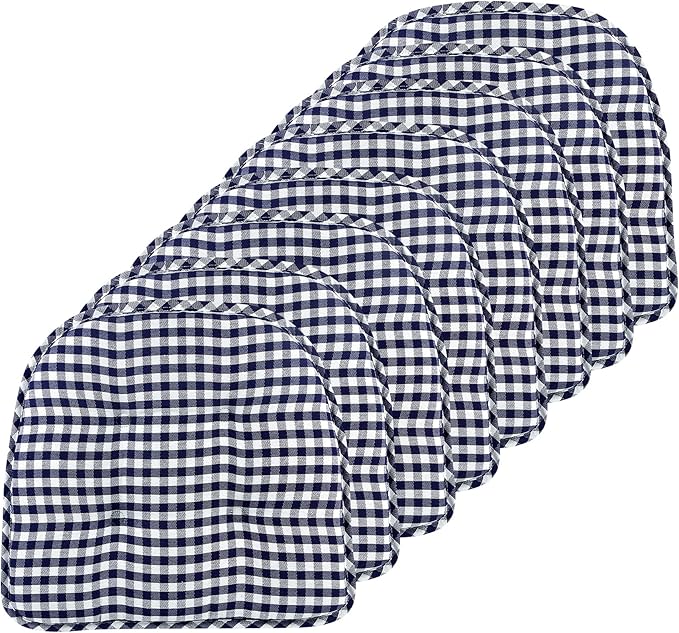 Non-Slip Chair Cushions, Assembled in USA, U-Shaped Skid-Proof Seat Pads for Dining Room, Kitchen, Office, 15"x16"