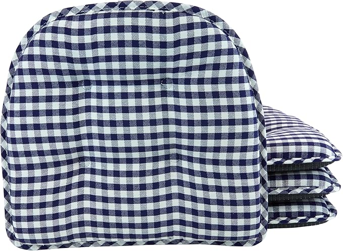 Non-Slip Chair Cushions, Assembled in USA, U-Shaped Skid-Proof Seat Pads for Dining Room, Kitchen, Office, 15"x16"