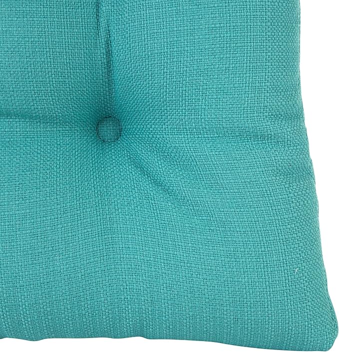 Klear Vu Gripper Overstuffed Universal Non-Slip Dining Chair Cushions for Kitchen Decor or Office Use, U-Shaped Skid-Proof Seat Pad, 15x15 Inches, 2 Count (Pack of 1), Solid Teal Blue