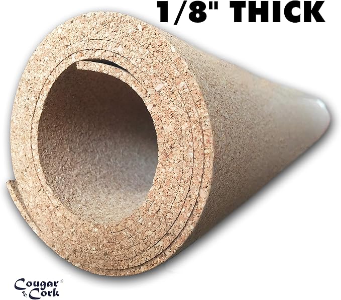 Cougar Cork Roll 24" x 48" - 1/8" Thick - Premium 100% Natural Cork Board Roll for DIY Projects