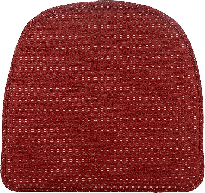 Klear Vu Raindrop The Gripper Non Slip Chair Cushions, Soft & Comfortable Seat Pad, Sitting Pillow for Kitchen, Dining or Office, 4 Count (Pack of 1), 01 Red