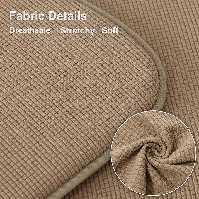 Shinnwa Kitchen Seat Cushions Set of 2, Non Slip Dining Chair Cushions, U-Shaped Indoor Chair Pads, 2 Pack, 15 x 16 Inches, Brown