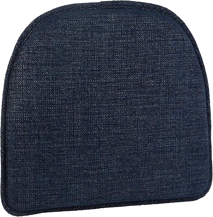 Klear Vu Raindrop The Gripper Non Slip Chair Cushions, Soft & Comfortable Seat Pad, Sitting Pillow for Kitchen, Dining or Office, 4 Count (Pack of 1), Blue