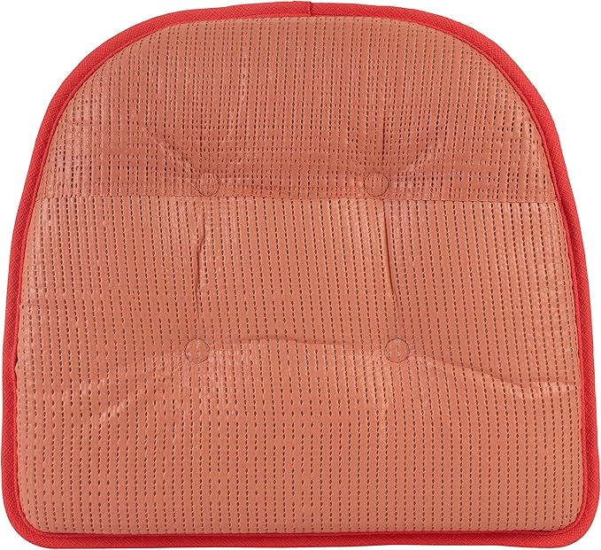 Non-Slip Chair Cushions, Assembled in USA, U-Shaped Skid-Proof Seat Pads for Dining Room, Kitchen, Office, 15"x16"