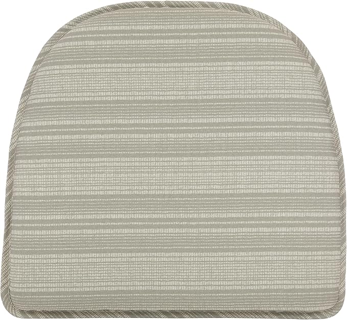 Klear Vu Raindrop The Gripper Non Slip Chair Cushions, Soft & Comfortable Seat Pad, Sitting Pillow for Kitchen, Dining or Office, 4 Count (Pack of 1), Boardwalk Stripe